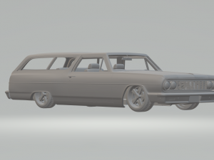 chevrolet chevelle custom wagon 64 3D-Druckmodell