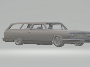 chevrolet chevelle carro personalizzato 64 Modello di stampa 3D