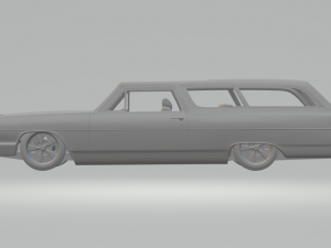 chevrolet chevelle custom wagon 64 Modèles 3D en vedette