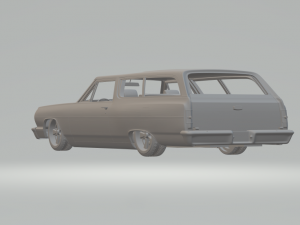 chevrolet chevelle custom wagon 64 Modèles 3D en vedette