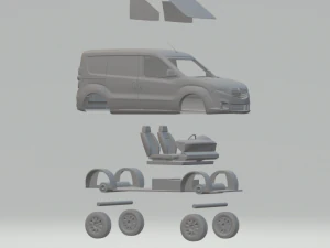 pannello del furgone combinato opel Modello di stampa 3D