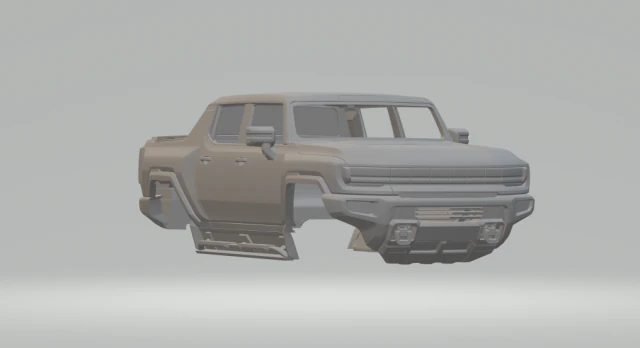 Hummer ev closed roof 3D Print Model .c4d .max .obj .3ds .fbx .stl .blend 
