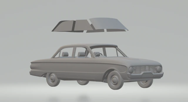 falcon xk mk1 sedan 4doors 3D Print Model .c4d .max .obj .3ds .fbx .stl .blend 