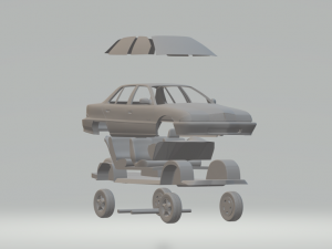 buick skylark sedan 4 doors 1995 3Dプリントモデル