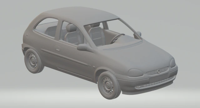 opel corsa hatch mk2 3D Print Model .c4d .max .obj .3ds .fbx .stl .blend 