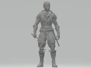 samurai diorama 3D Print Model