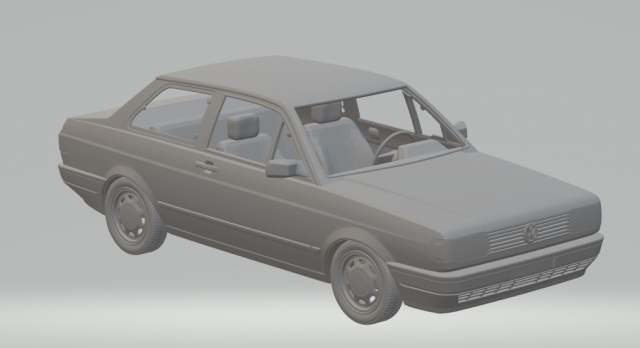 vw fox voyage sedan 1990 a 1995 3D 打印模型 .c4d .max .obj .3ds .fbx .stl .blend 
