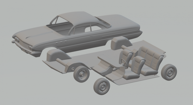buick lesabre 61 Modelo de Impressão 3D .c4d .max .obj .3ds .fbx .stl .blend 