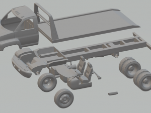 gmc topkick c8500 towtruck flarbed 04 3D-printmodel