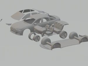 audi s6 sedan 3D Print Model
