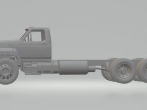 ford-f800 truck chassis Modèles 3D en vedette
