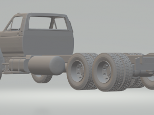 ford-f800 truck chassis Modèles 3D en vedette