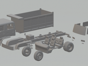 isuzu ftr 800 crew cab dumper 3D Print Model