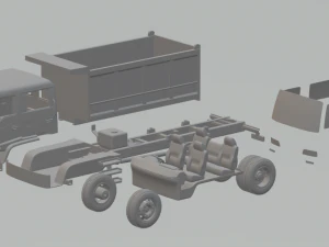 самоскид isuzu ftr 800 crew cab 3D Принт Модель