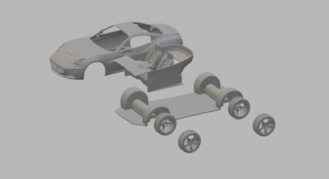 ferrari california 2019 3D Принт Модель .c4d .max .obj .3ds .fbx .stl .blend