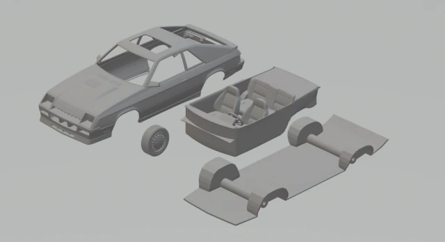 dodge charger l body 3D Print Model .c4d .max .obj .3ds .fbx .stl .blend