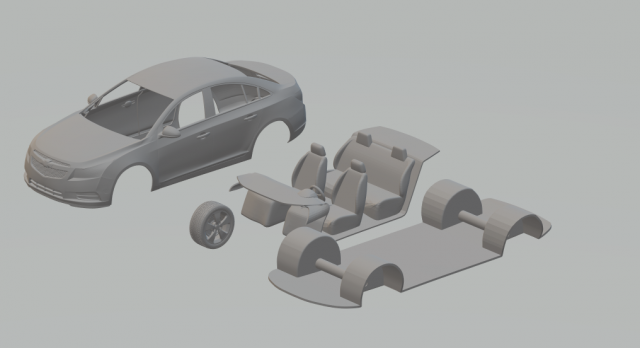 chevrolet cruze sedan 11 3D Print Model .c4d .max .obj .3ds .fbx .stl .blend 
