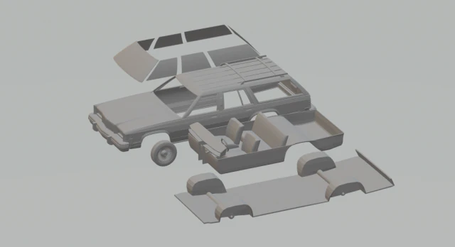 mercury marquis wagon 81 3D Print Model .c4d .max .obj .3ds .fbx .stl .blend 
