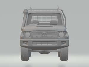 toyota land cruiser j70 double cab pickup 3D printmodel