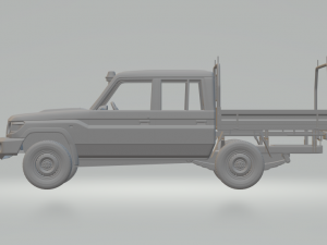 toyota land cruiser j70 double cab pickup 3D printmodel