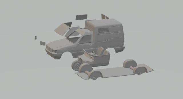 Fiat fiorino van 3D Print Model .c4d .max .obj .3ds .fbx .stl .blend 