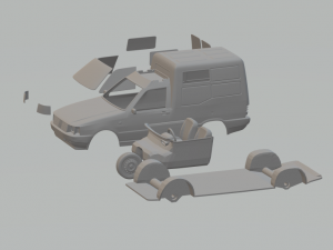 Fiat fiorino van 3D Print Model