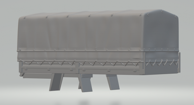 military truck body 3D printmodel .c4d .max .obj .3ds .fbx .stl .blend 