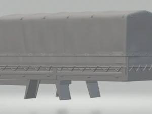 军用卡车车身 3D 打印模型