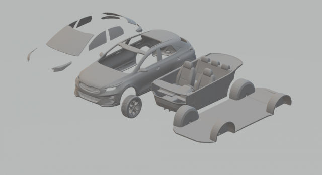 kia x ceed 2020 Model Cetak 3D .c4d .max .obj .3ds .fbx .stl .blend 
