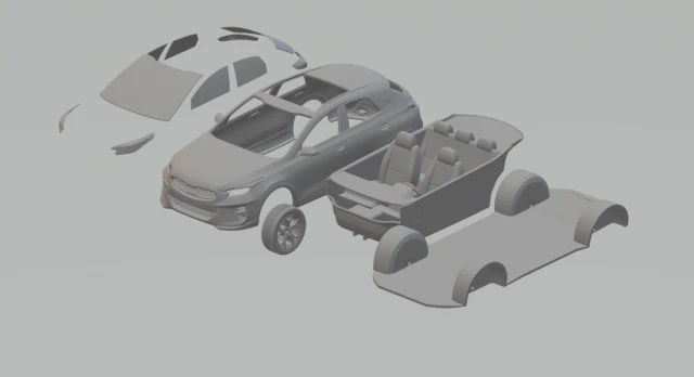 kia x ceed 2020 3D Print Model .c4d .max .obj .3ds .fbx .stl .blend 