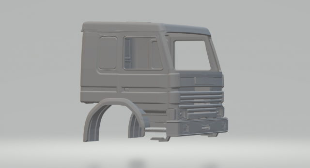 scania p93 cabin 3D Print Model .c4d .max .obj .3ds .fbx .stl .blend 