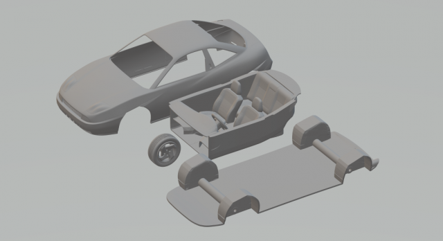 fiat coupe 98 3D-Druckmodell .c4d .max .obj .3ds .fbx .stl .blend 