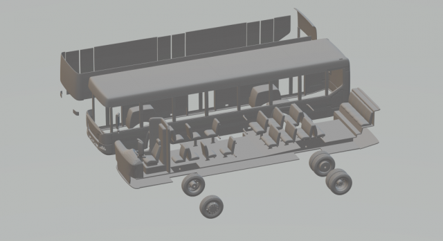 kamaz bus 3D 프린트 모델 .c4d .max .obj .3ds .fbx .stl .blend 
