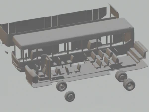 autobus Kamaz Modello di stampa 3D