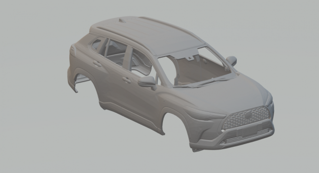 toyota corolla cross Model Cetak 3D .c4d .max .obj .3ds .fbx .stl .blend 