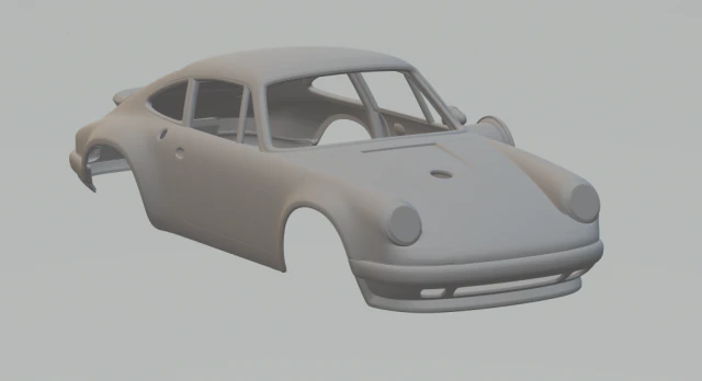 porsche 911 singer 3D Print Model .c4d .max .obj .3ds .fbx .stl .blend 