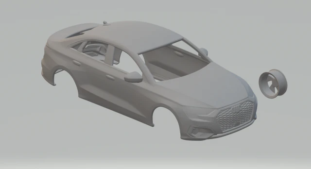audi a3 sedan 2021 3D Print Model .c4d .max .obj .3ds .fbx .stl .blend