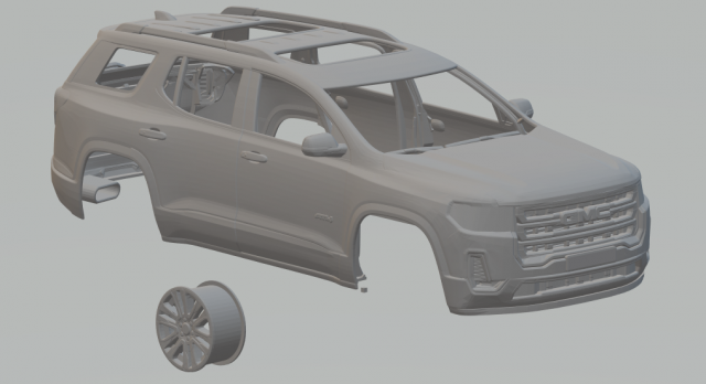 gmc acadia Modello di stampa 3D .c4d .max .obj .3ds .fbx .stl .blend 