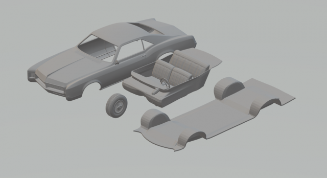 1966 buick riviera 3D 打印模型 .c4d .max .obj .3ds .fbx .stl .blend