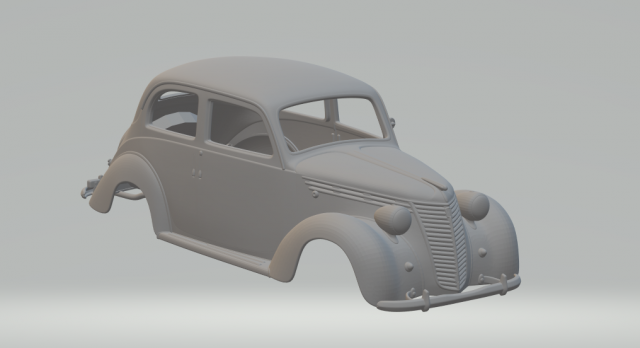 fiat 1100 b 49 Model Cetak 3D .c4d .max .obj .3ds .fbx .stl .blend 