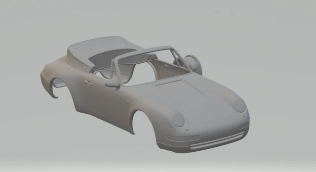 porsche 911 993 carrera cabrio 3D Print Model .c4d .max .obj .3ds .fbx .stl .blend 
