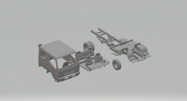 mitsubishi fuso canter mk8 3D printmodel .c4d .max .obj .3ds .fbx .stl .blend 
