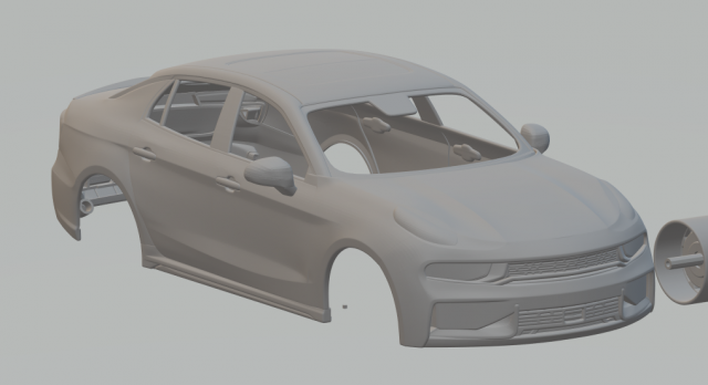 lynk co 03 sedan 2018 3Dプリントモデル .c4d .max .obj .3ds .fbx .stl .blend 