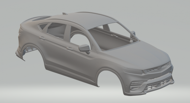 geely xing yue 2019 3D 打印模型 .c4d .max .obj .3ds .fbx .stl .blend 