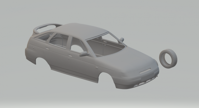 vaz lada hatchback 95 Modelo de Impressão 3D .c4d .max .obj .3ds .fbx .stl .blend