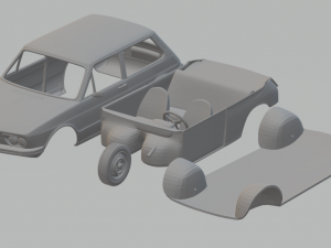 vw brasilia 3Dプリントモデル