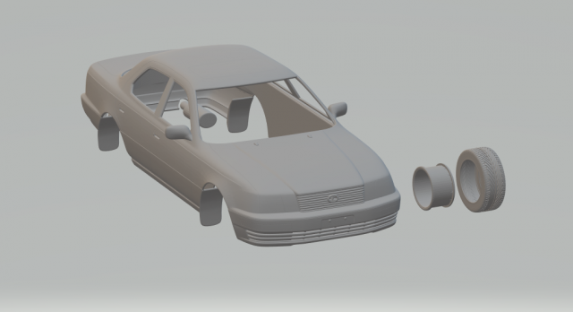 lexus ls 400 90 3D प्रिंट मॉडल .c4d .max .obj .3ds .fbx .stl .blend 