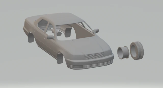 lexus ls 400 90 3D Print Model .c4d .max .obj .3ds .fbx .stl .blend