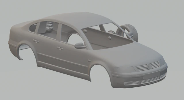 vw passat b5 97 3D Print Model .c4d .max .obj .3ds .fbx .stl .blend