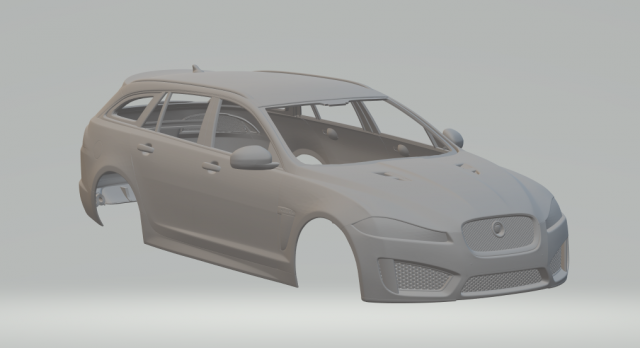 jaguar xfr-s sportbrake 2015 Modello di stampa 3D .c4d .max .obj .3ds .fbx .stl .blend 